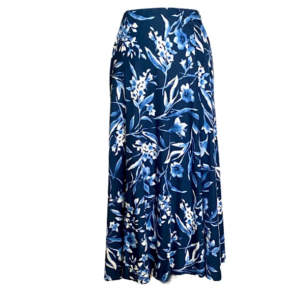 American Living Skirts Bluewhite Floral Aline Midi Skirt Poshmark